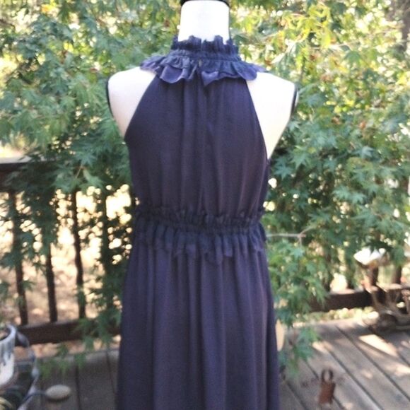 Theme Navy Blue Ruffly Dress - Picture 7 of 12